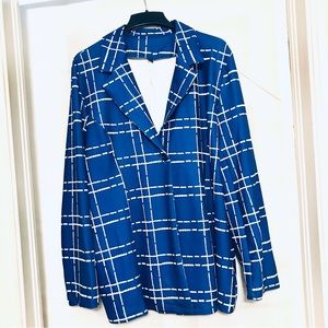 🌷Plus Size Blue Blazer and Pant Suit 3X